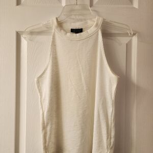 Fashion Nova Cream Ribbed Tank Top